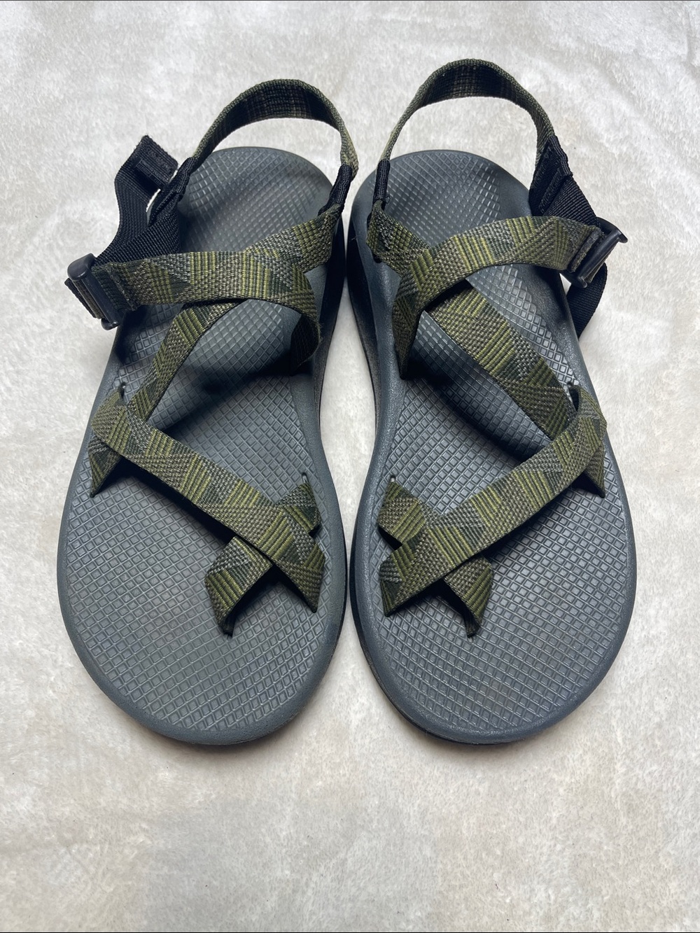 Chaco Men's Olive Green and Gray Sport Sandals Size 11